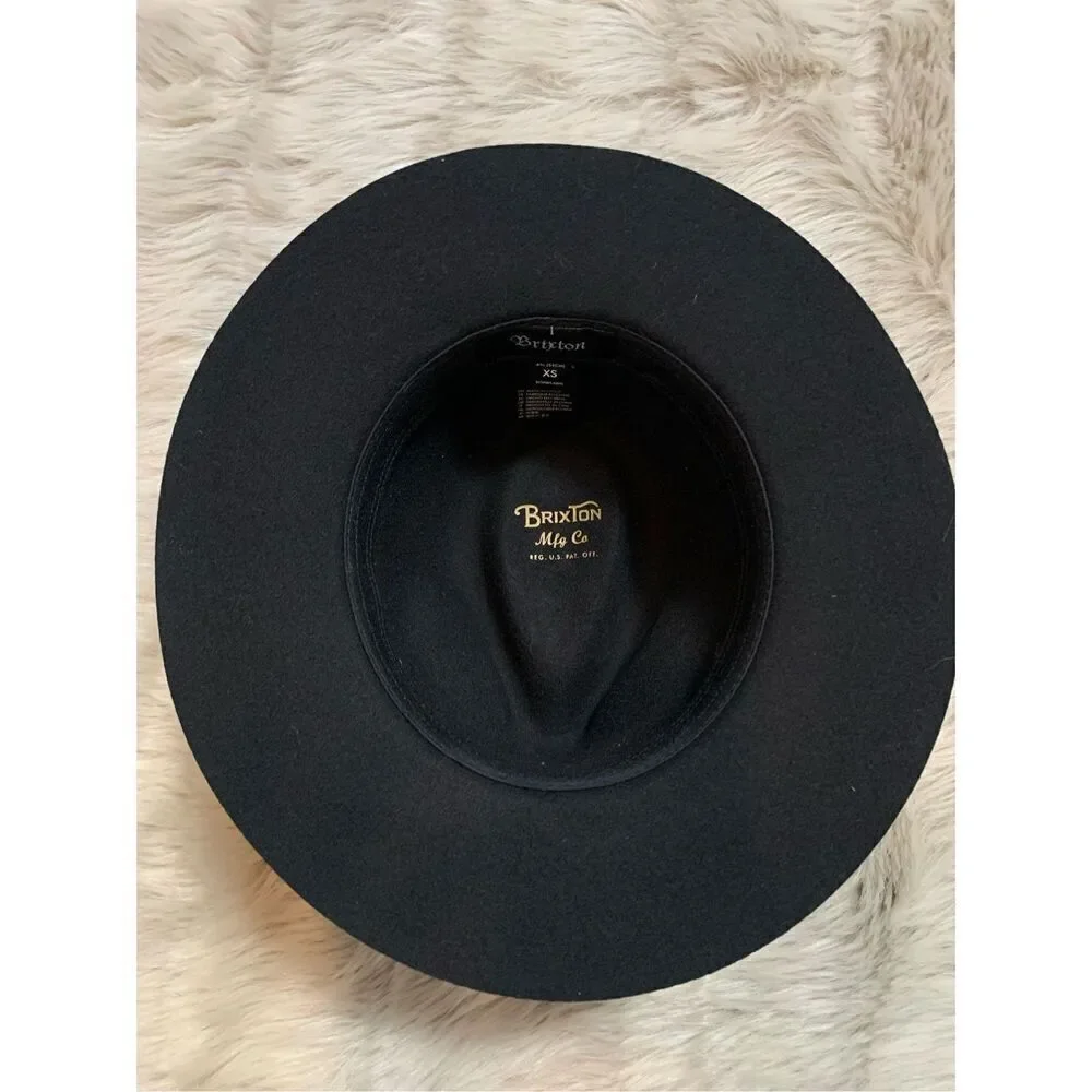 Brixton Wesley Fedora Hat Black size XS